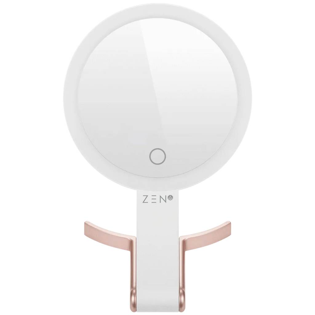 ZEN JestSet Series Portable Handheld LED Mirror - White