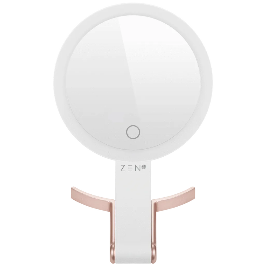 ZEN JestSet Series Portable Handheld LED Mirror - White