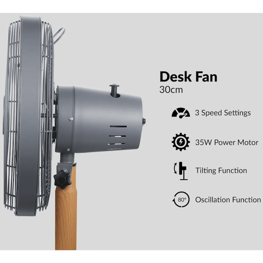 Boden Stark 30cm Desk Fan