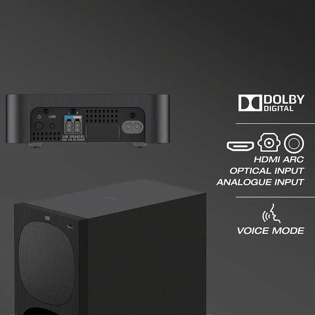 Sony HT-S40R 600w 5.1ch Soundbar with Wireless Rear Speakers