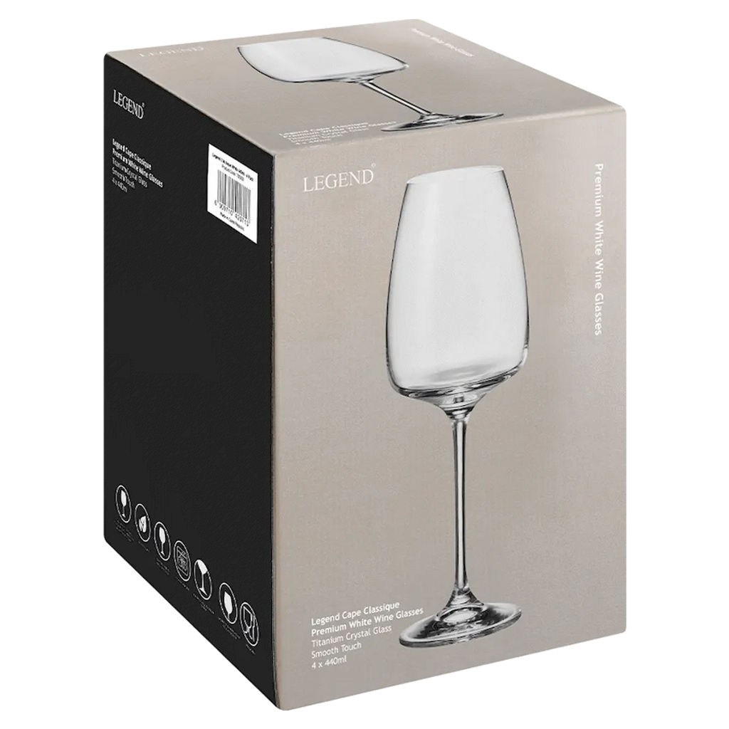 Legend Cape Classique White Wine Glass 440ml - 4 Pack