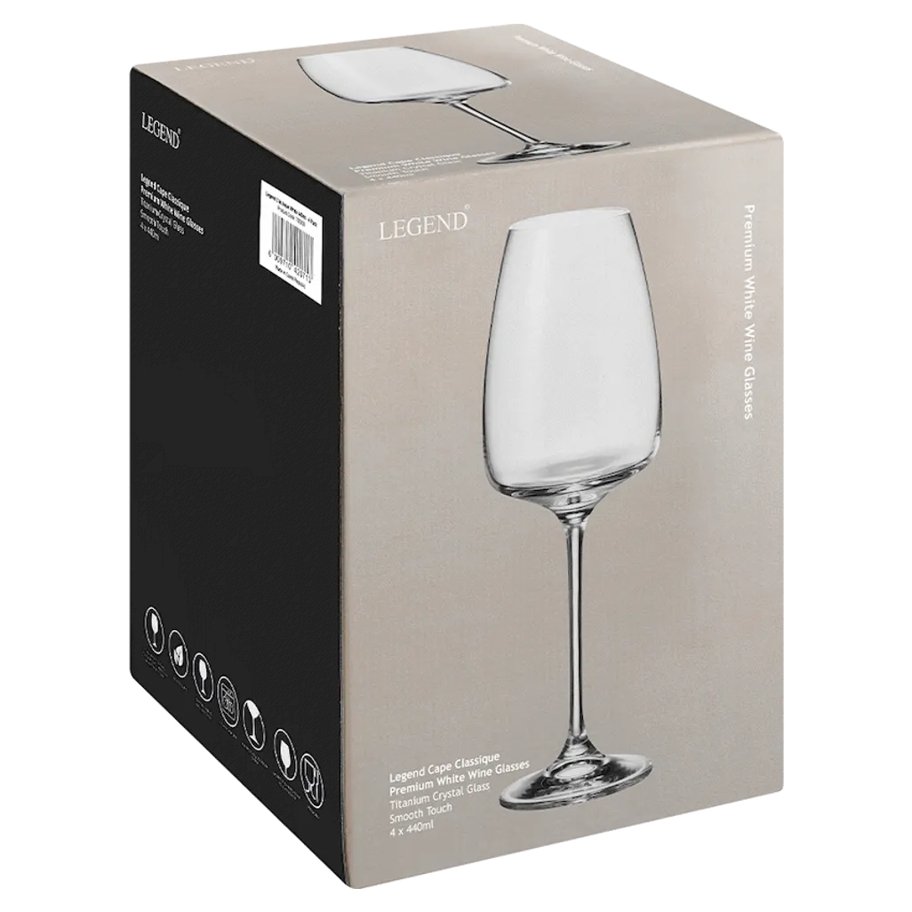 Legend Cape Classique White Wine Glass 440ml - 4 Pack