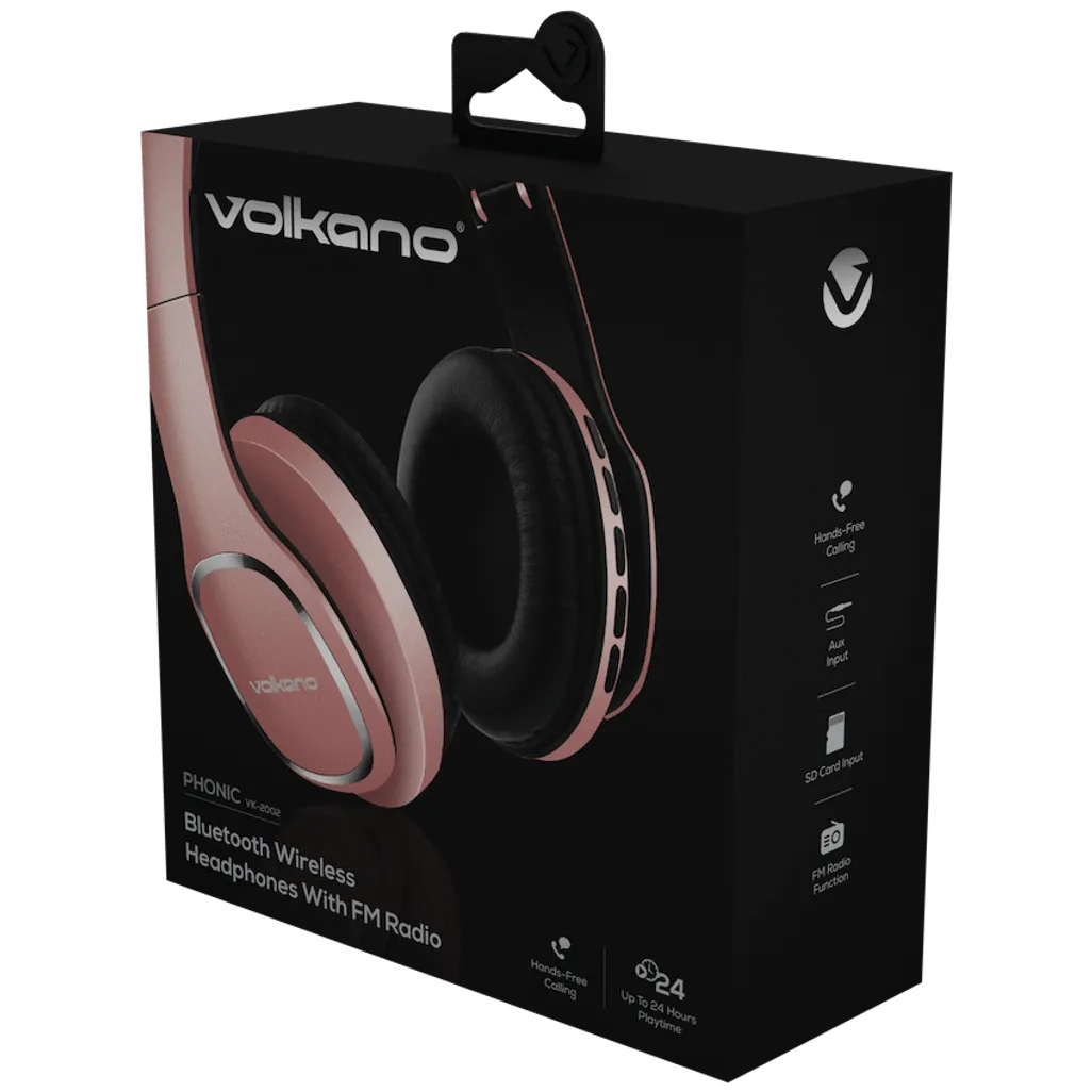 Volkano Phonic Series Bluetooth Full-Size Headphones