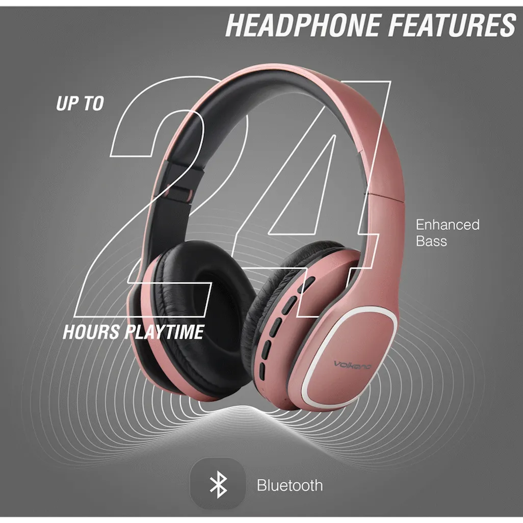 Volkano Phonic Series Bluetooth Full-Size Headphones