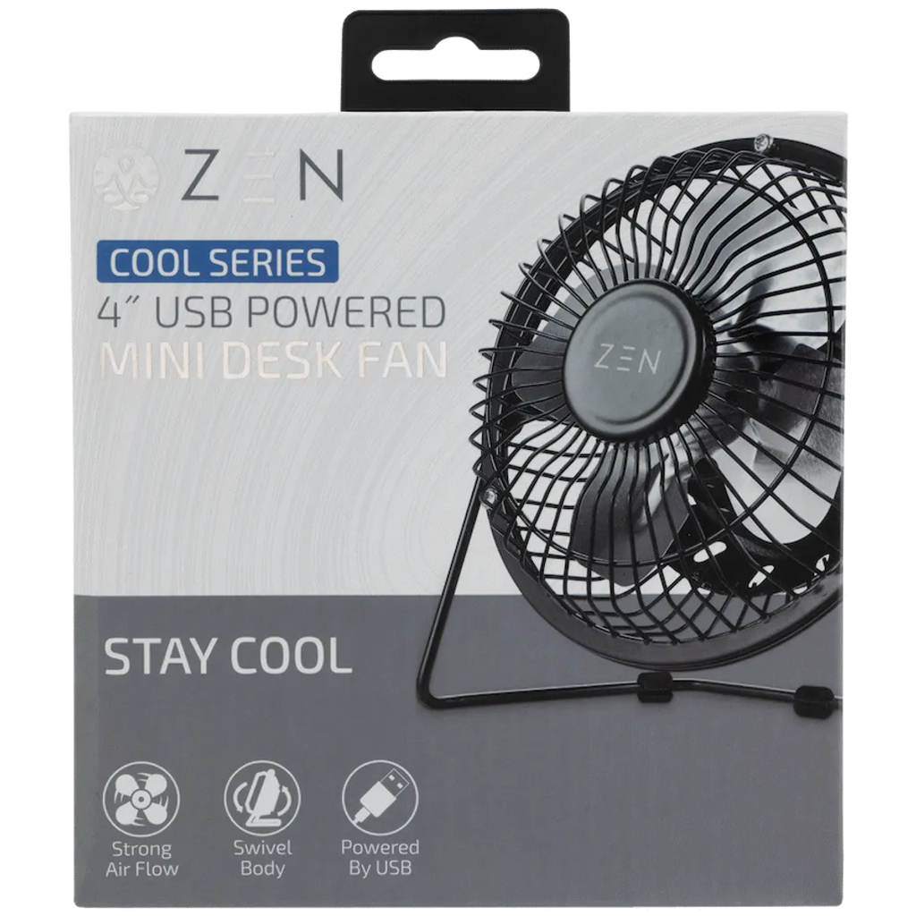 ZEN Cool Series 4 inch Mini Desk Fan