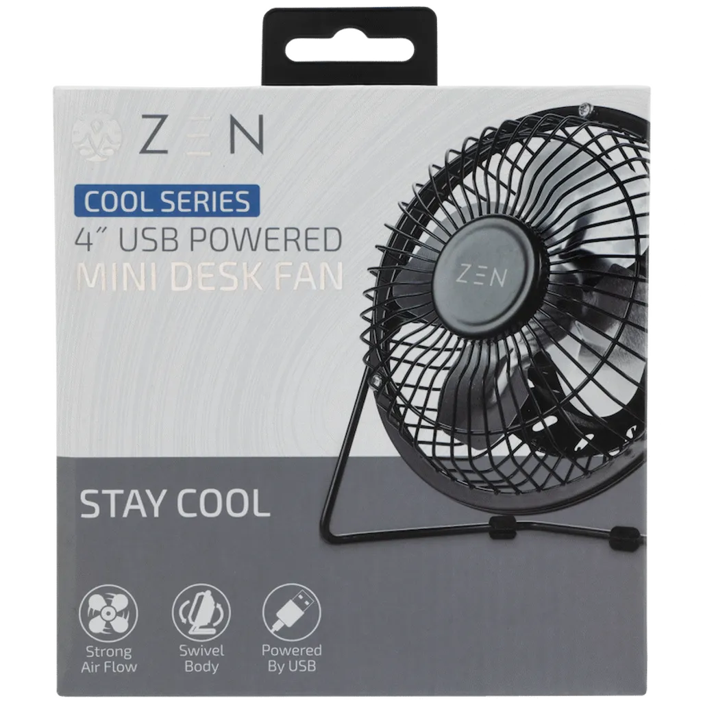 ZEN Cool Series 4 inch Mini Desk Fan