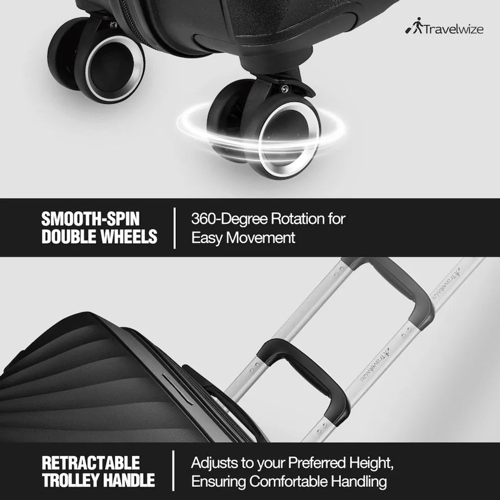 Travelwize Quartz PP 76cm 4-Wheel Spinner Luggage