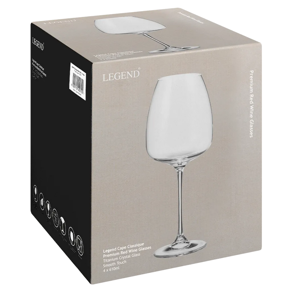 Legend Cape Classique Red Wine Glass 610ml - 4 Pack