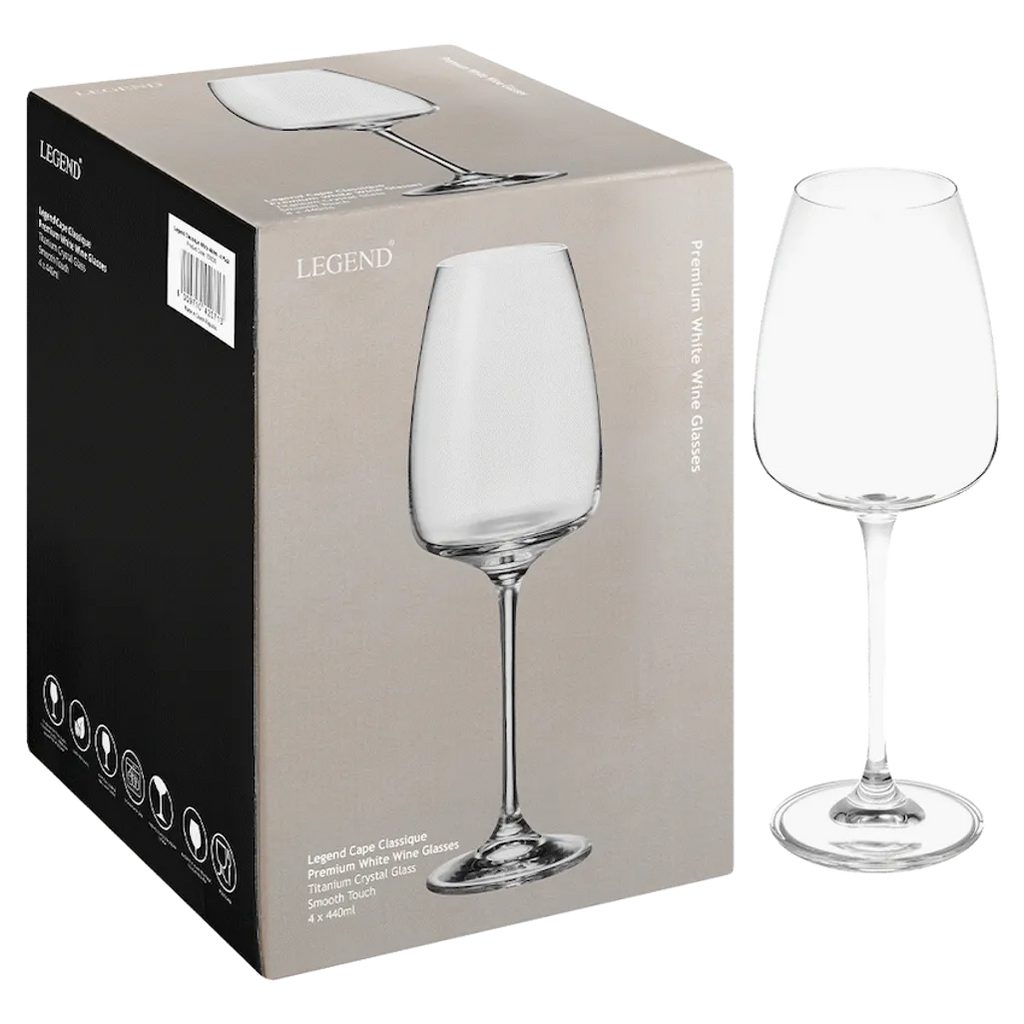 Legend Cape Classique White Wine Glass 440ml - 4 Pack