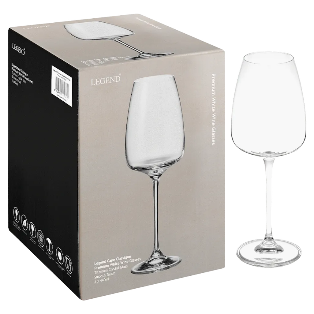 Legend Cape Classique White Wine Glass 440ml - 4 Pack