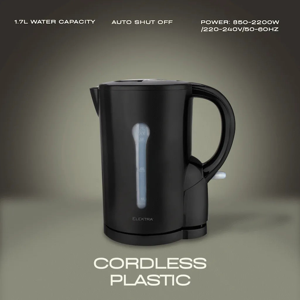 Elektra 1.7l Plastic Cordless Kettle