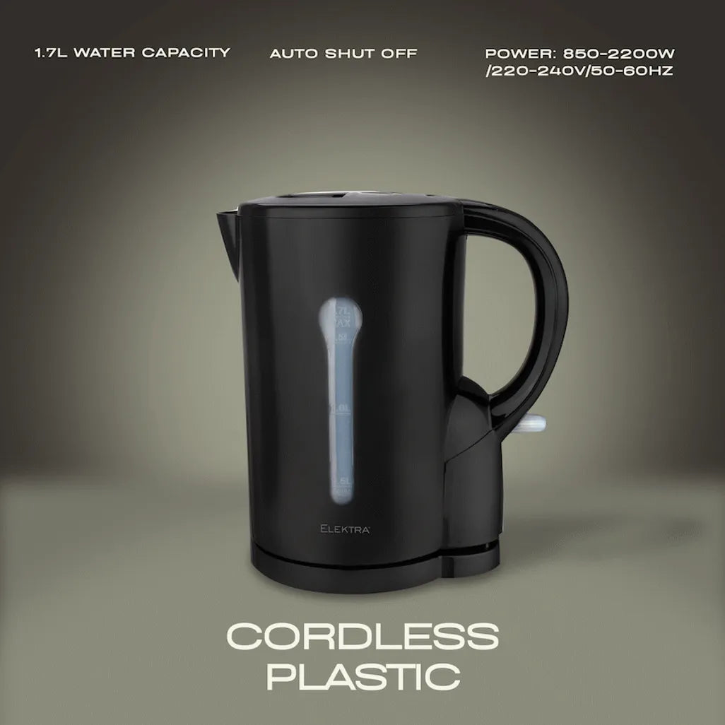 Elektra 1.7l Plastic Cordless Kettle