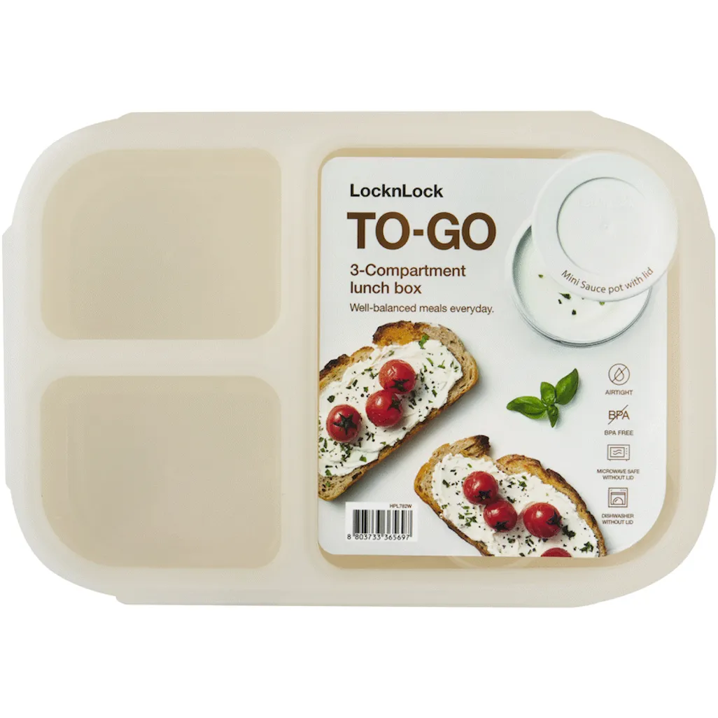 LocknLock To-Go Lunch Box 1.5lt - White