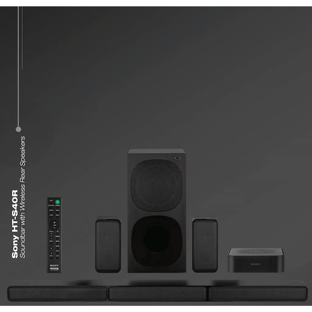 Sony HT-S40R 600w 5.1ch Soundbar with Wireless Rear Speakers