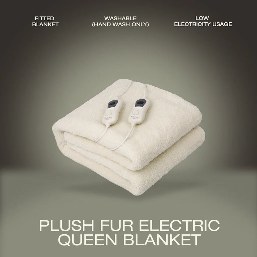 Elektra Comfort Electric Blanket - Queen - Fur