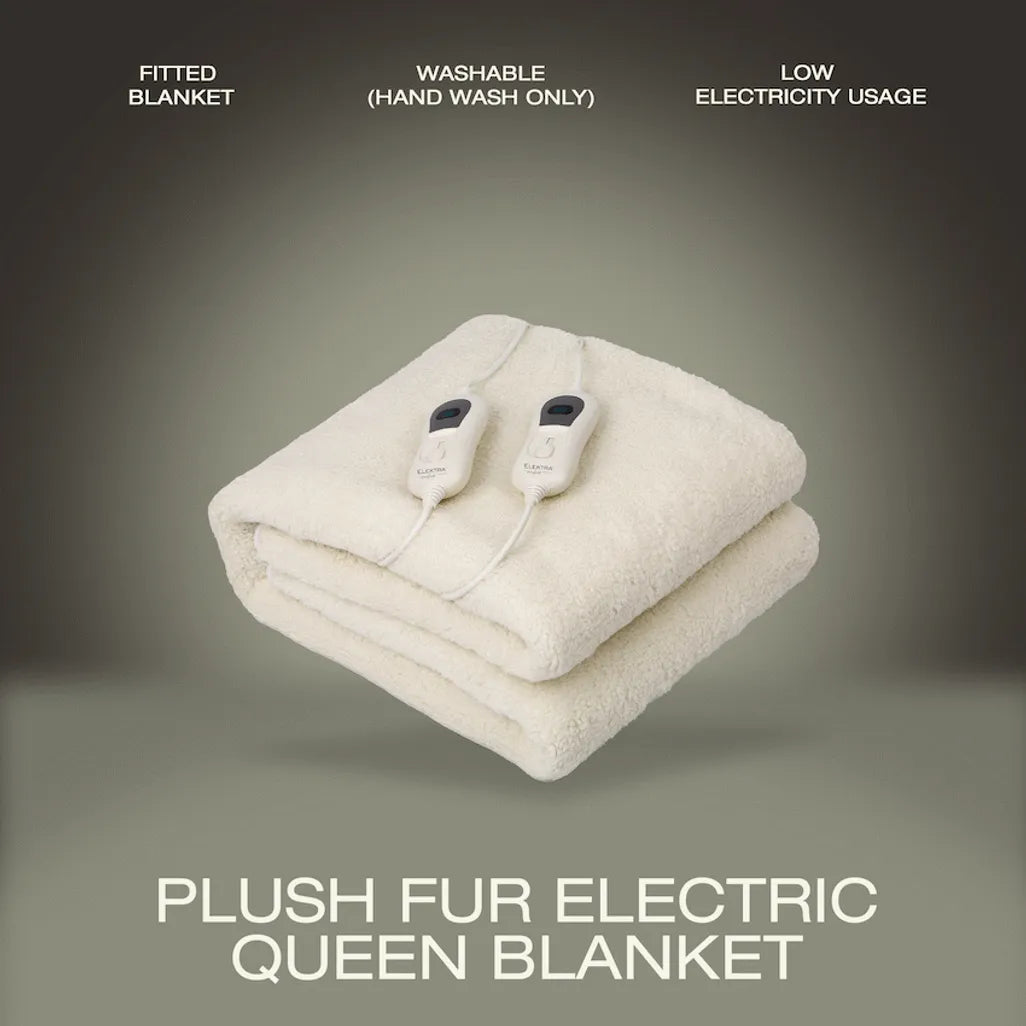Elektra Comfort Electric Blanket - Queen - Fur