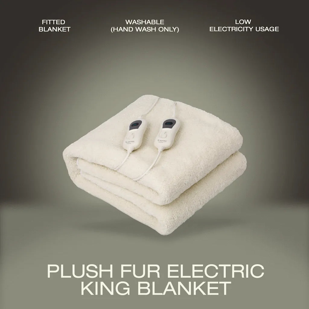 Elektra Comfort Electric Blanket - King - Fur