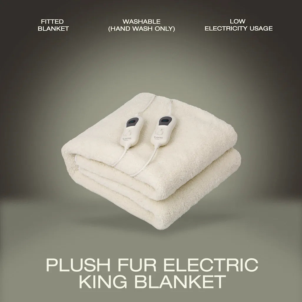 Elektra Comfort Electric Blanket - King - Fur