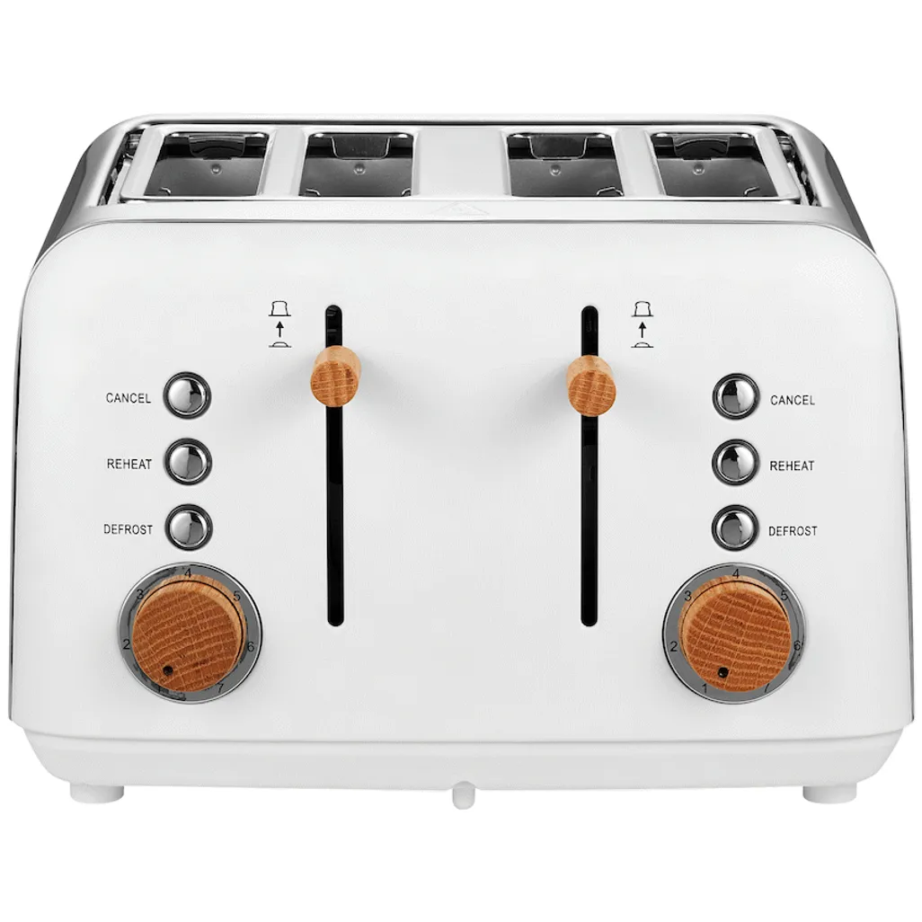 Boden Stark Anson Collection 4 Slice SS Toaster White