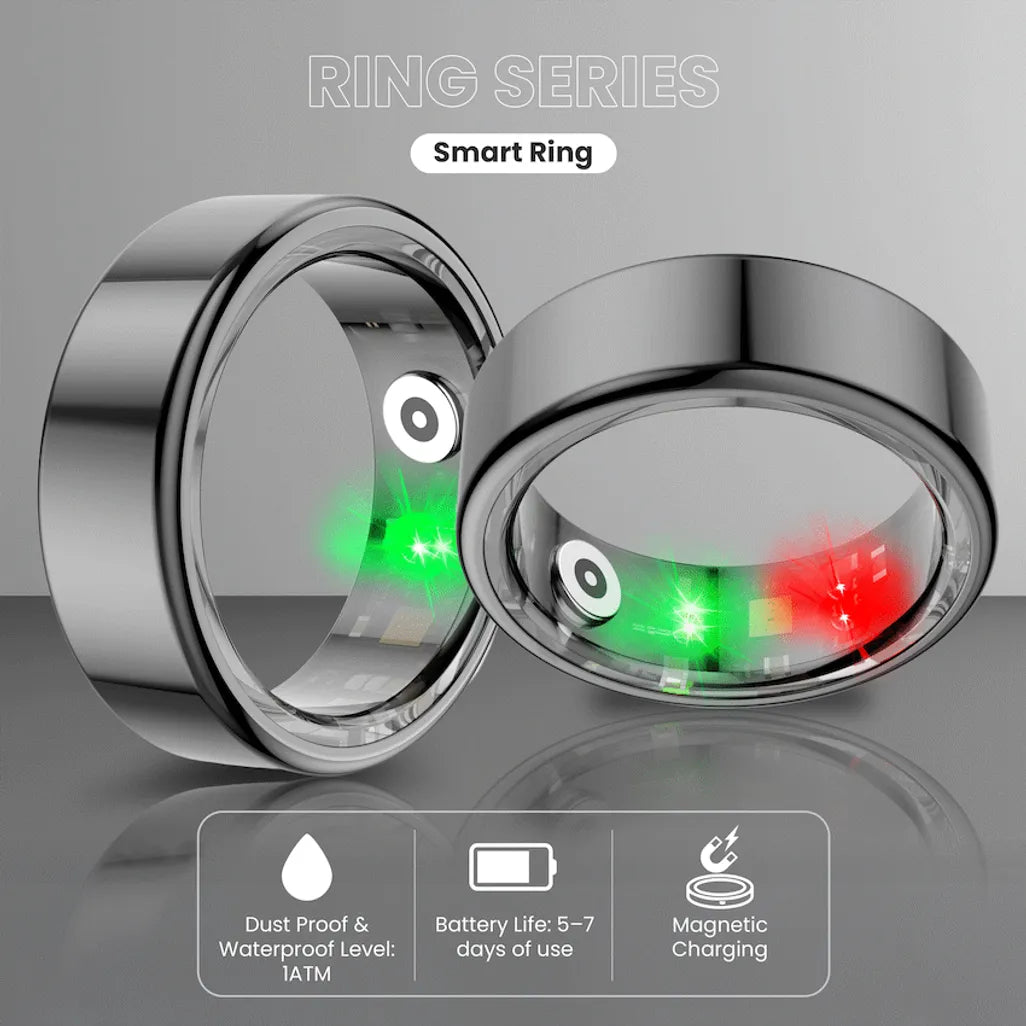 Volkano Ring Series Smart Ring With Charge Case - 18.3mm