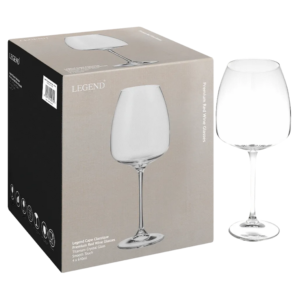 Legend Cape Classique Red Wine Glass 610ml - 4 Pack