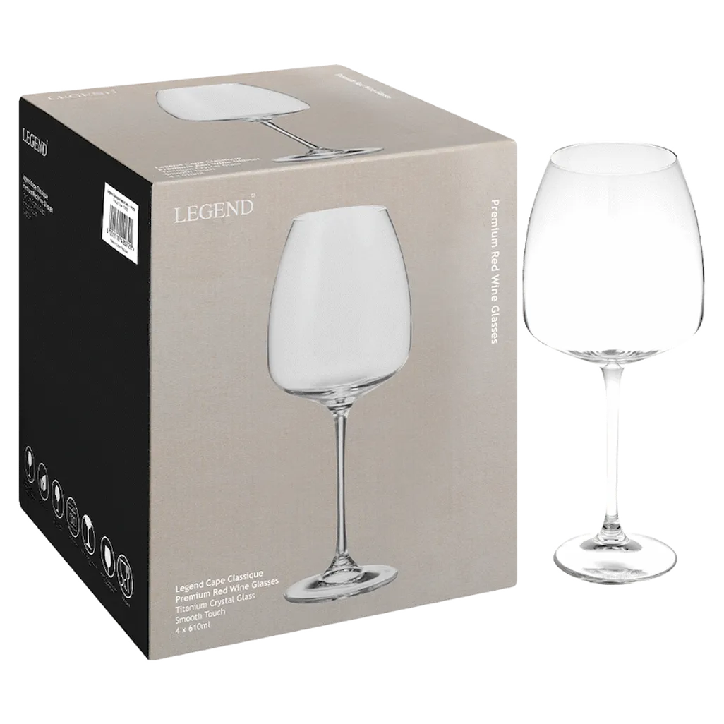 Legend Cape Classique Red Wine Glass 610ml - 4 Pack