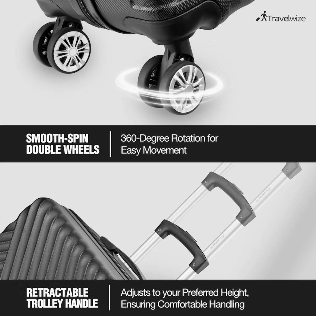 Travelwize Astra ABS 67cm 4-Wheel Spinner Luggage