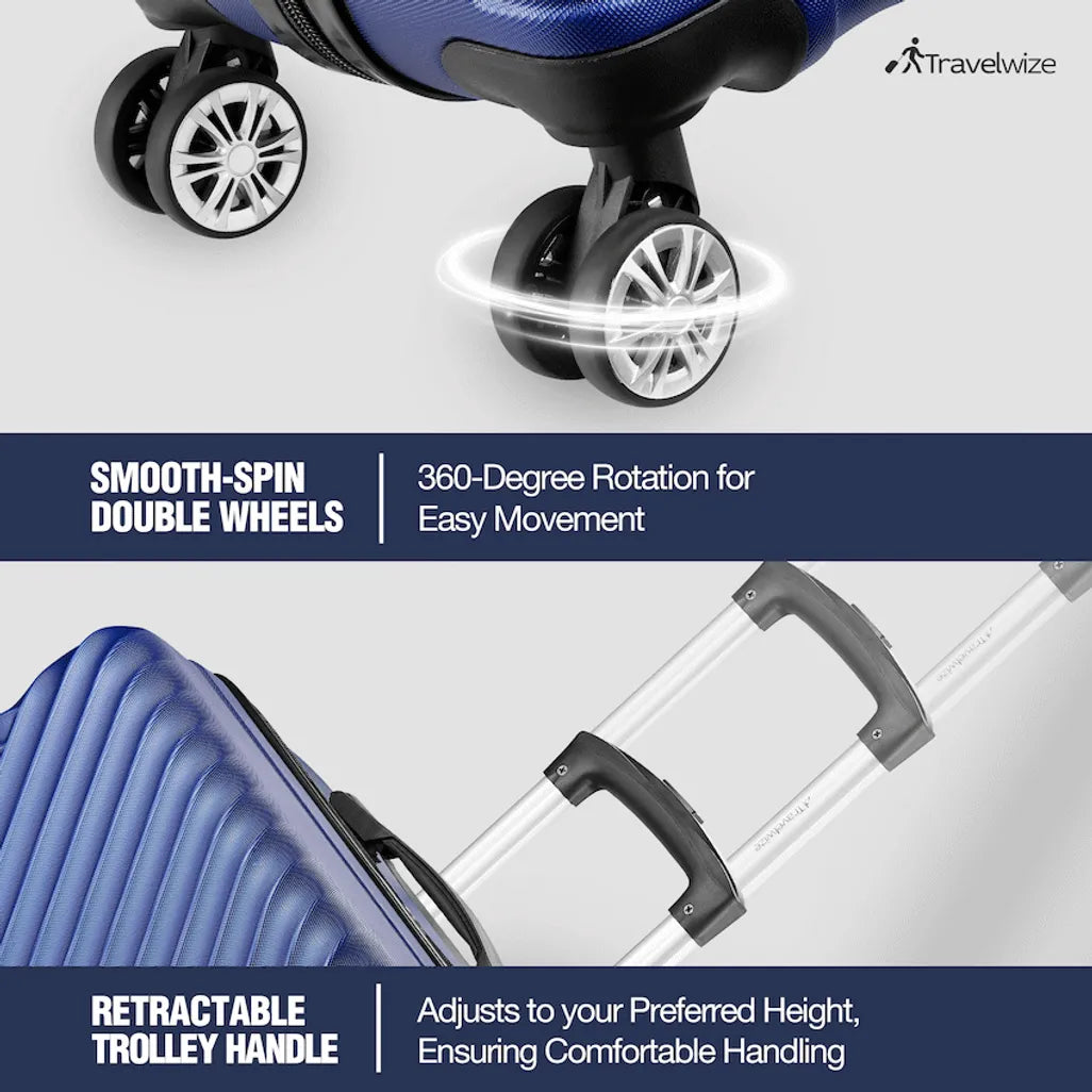 Travelwize Astra ABS 77cm 4-Wheel Spinner Luggage
