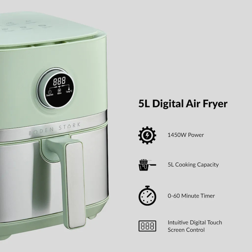 Boden Stark 5.0L Digital Air Fryer Green
