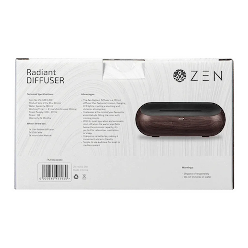 Zen Radiant Diffuser - Dark Wood