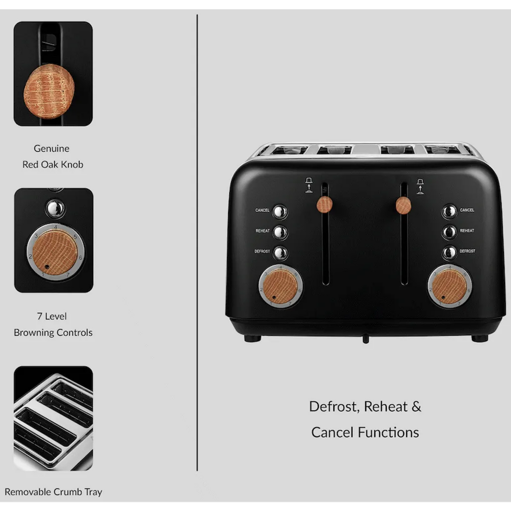 Boden Stark Anson Collection 4-Slice Stainless Steel Toaster