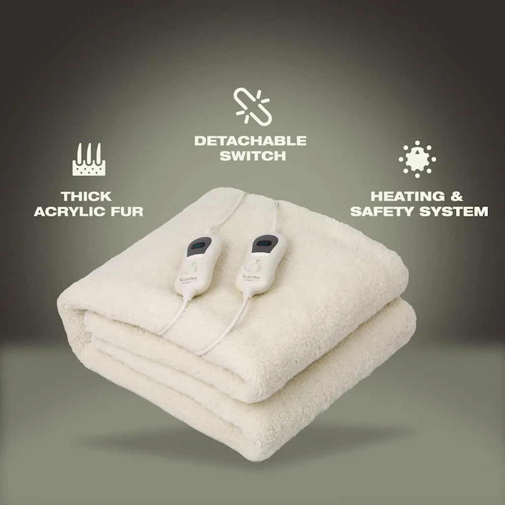 Elektra Comfort Electric Blanket - King - Fur