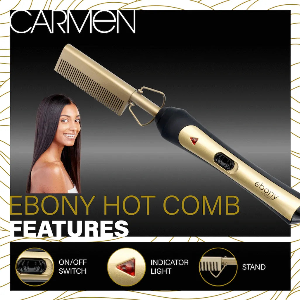 Carmen Hot Comb - Ebony