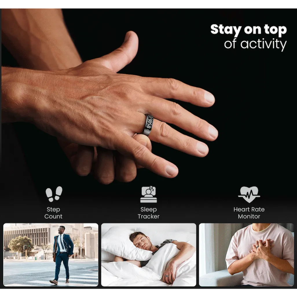 Volkano Ring Series Ring Pro Smart Ring with Charging Case - 20.7mm