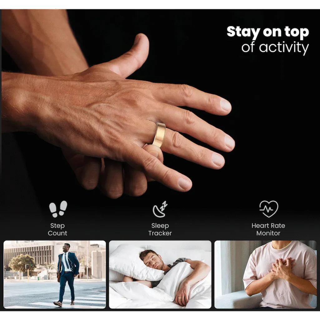 Volkano Ring Series Smart Ring with Charging Case - 19.1mm