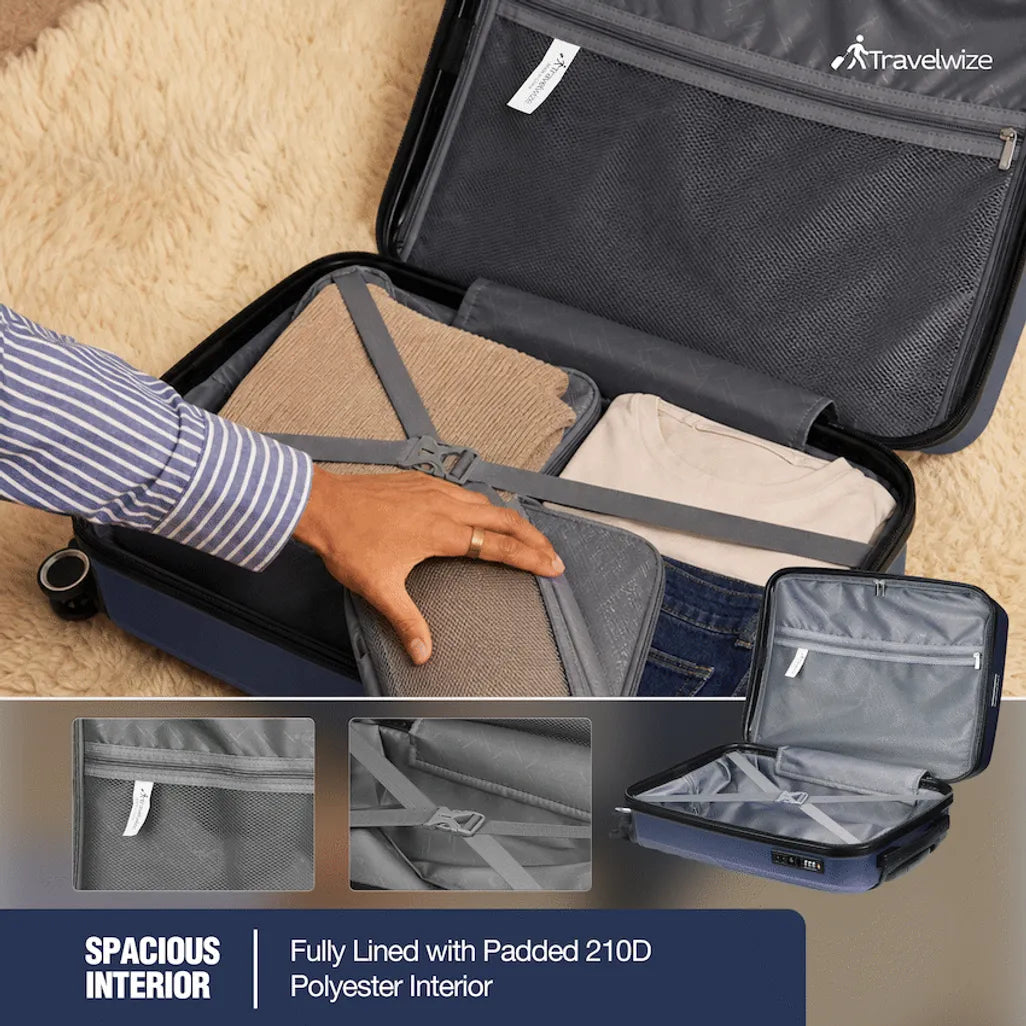 Travelwize Quartz PP 55cm 4-Wheel Spinner Luggage