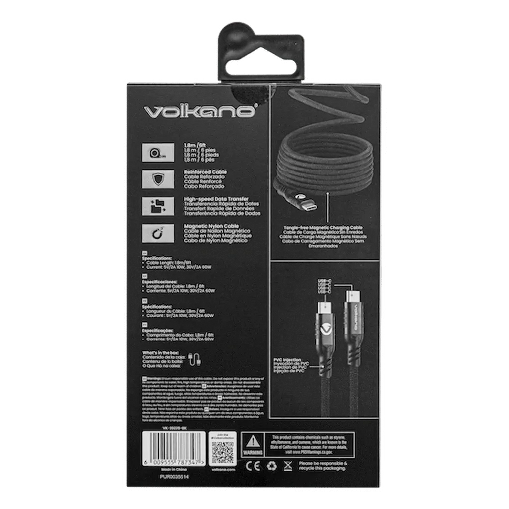 Volkano Weave Series 60w Magnetic Type-C Cable