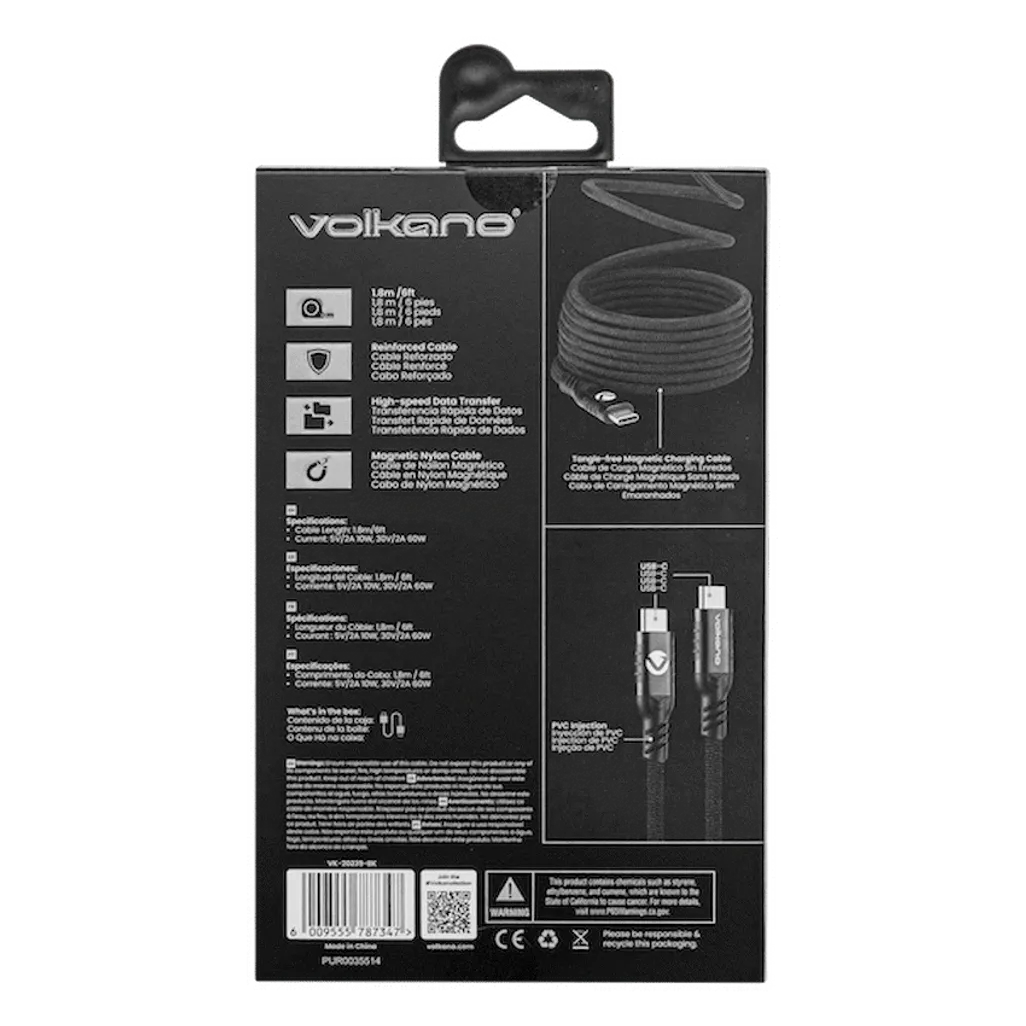 Volkano Weave Series 60w Magnetic Type-C Cable