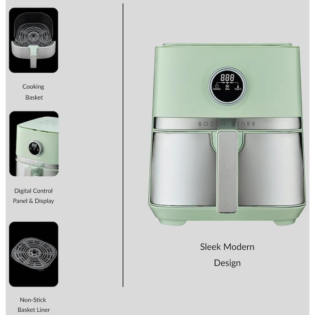 Boden Stark 5.0L Digital Air Fryer Green