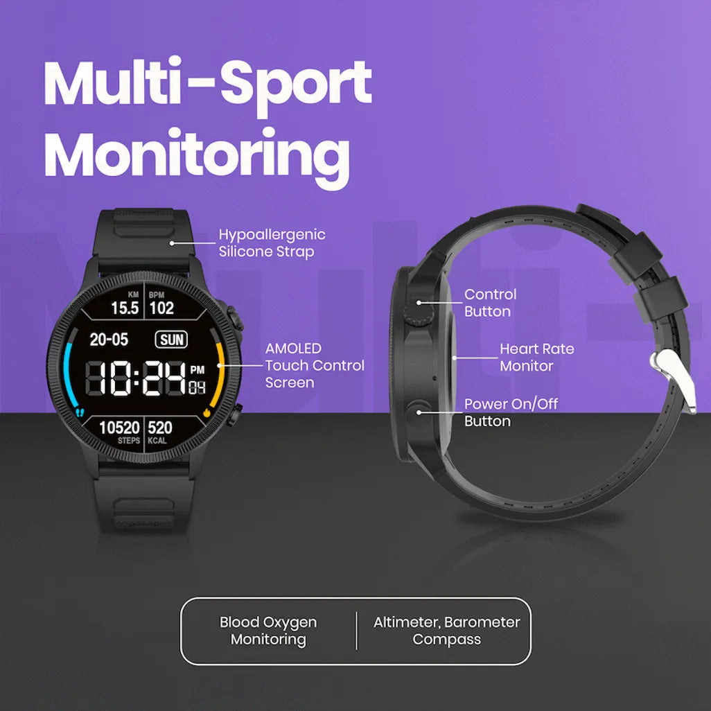 Volkano Active Tech Adrenaline Series GPS Watch with Heart Rate
