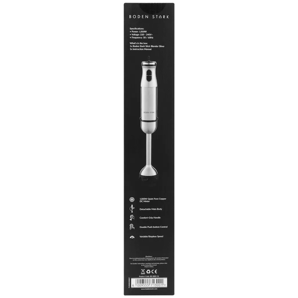 Boden Stark Stick Blender Silver