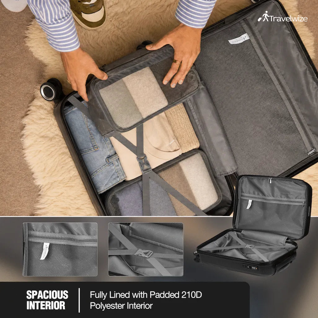 Travelwize Quartz PP 76cm 4-Wheel Spinner Luggage