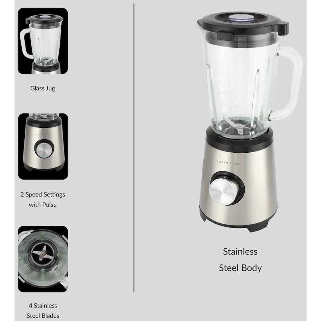 Boden Stark 1000w Glass Jug Blender