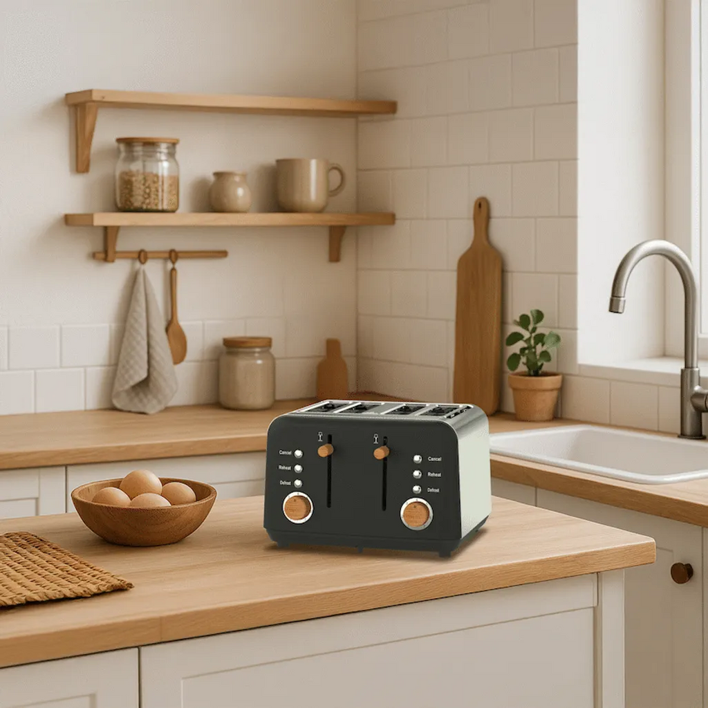 Boden Stark Anson Collection 4-Slice Stainless Steel Toaster