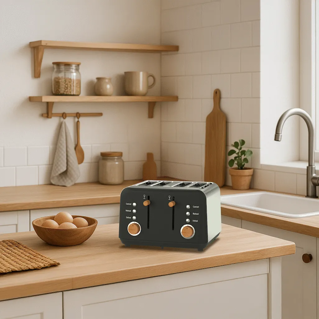 Boden Stark Anson Collection 4-Slice Stainless Steel Toaster