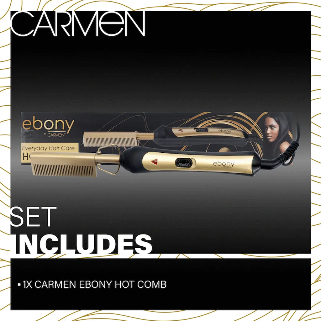 Carmen Hot Comb - Ebony