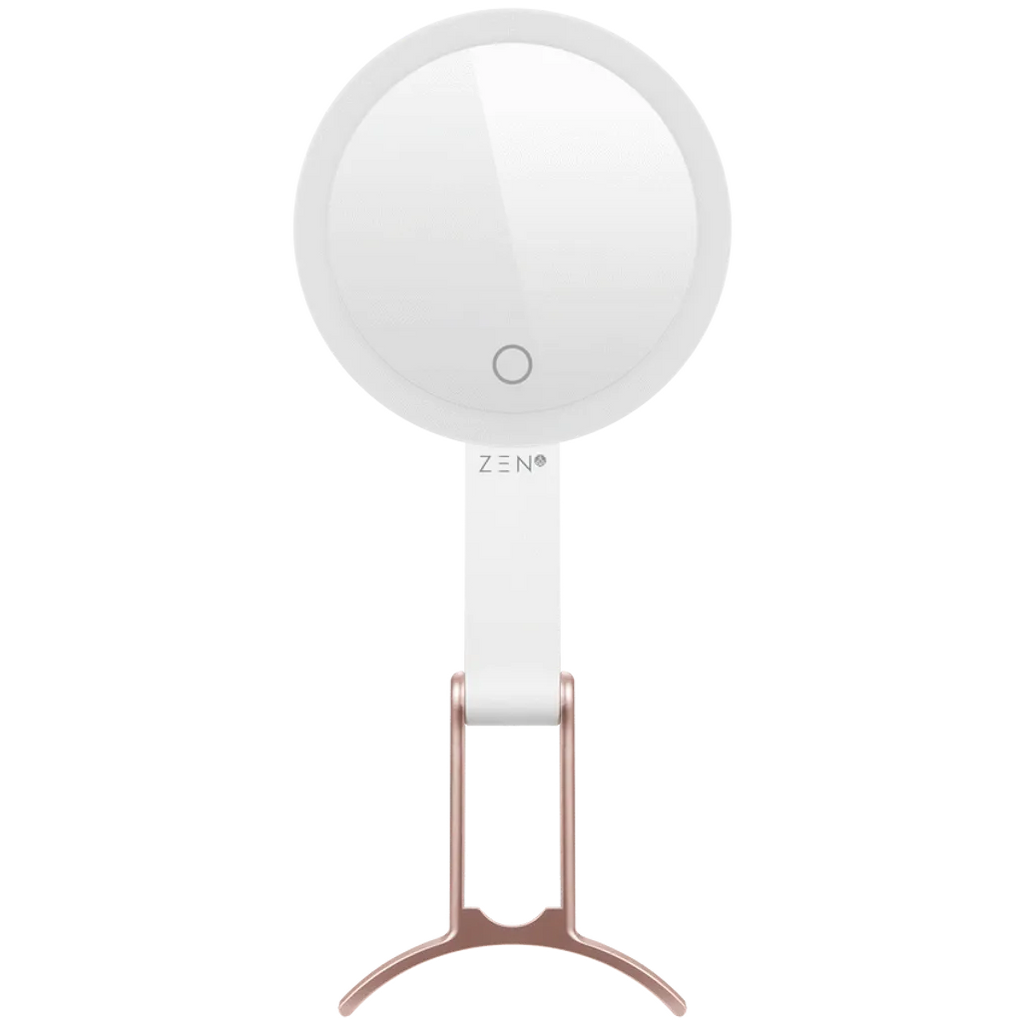 ZEN JestSet Series Portable Handheld LED Mirror - White