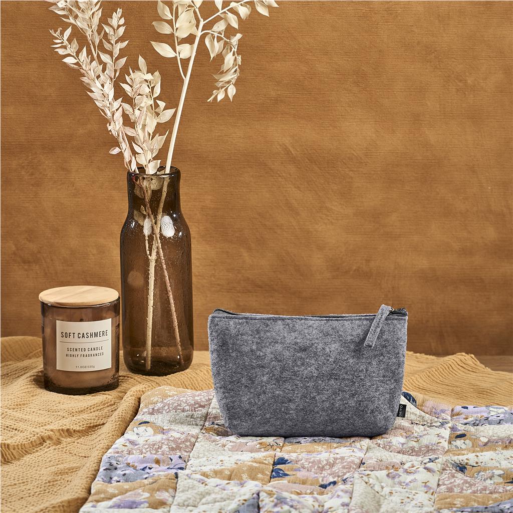 Okiyo Kesho Recycled PET Felt Mini Cosmetic Bag