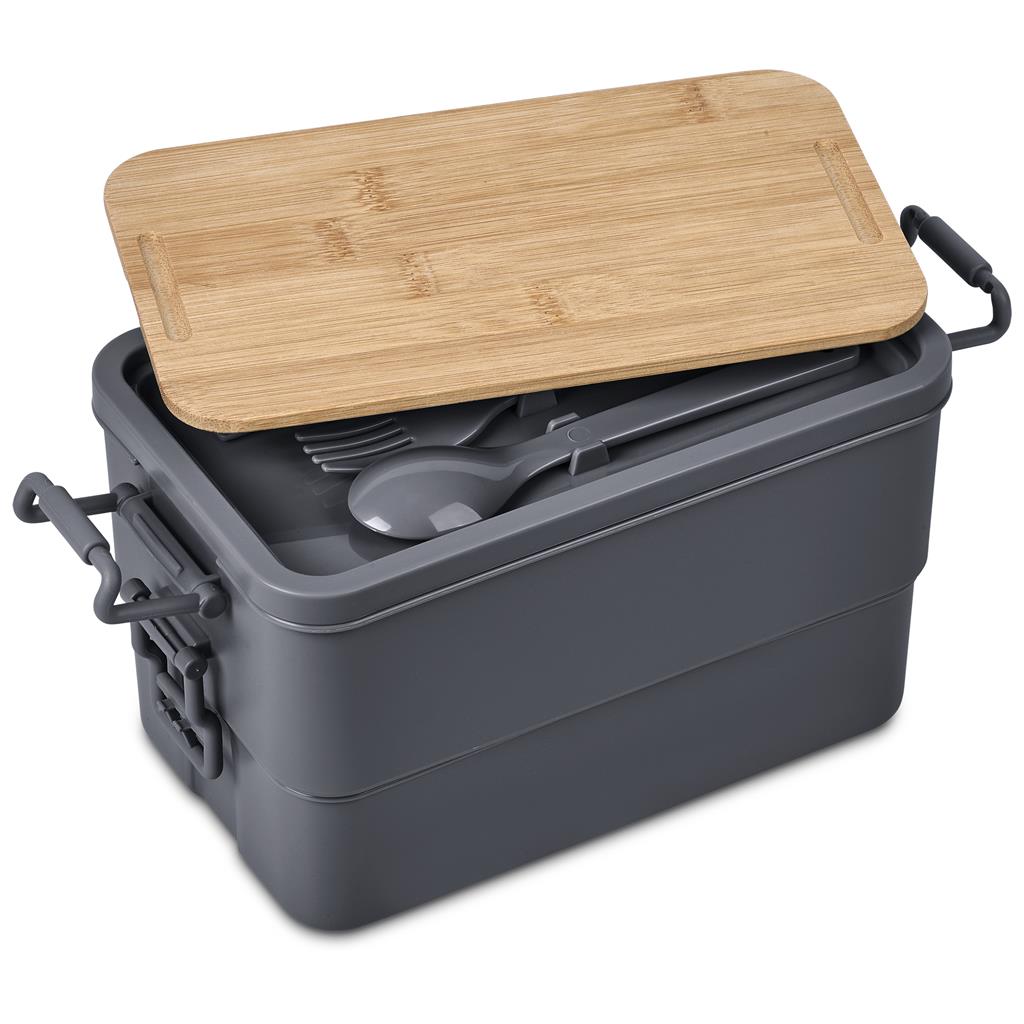 Urban Terrain Lakeside Double Layer Lunch Box & Cutlery Set