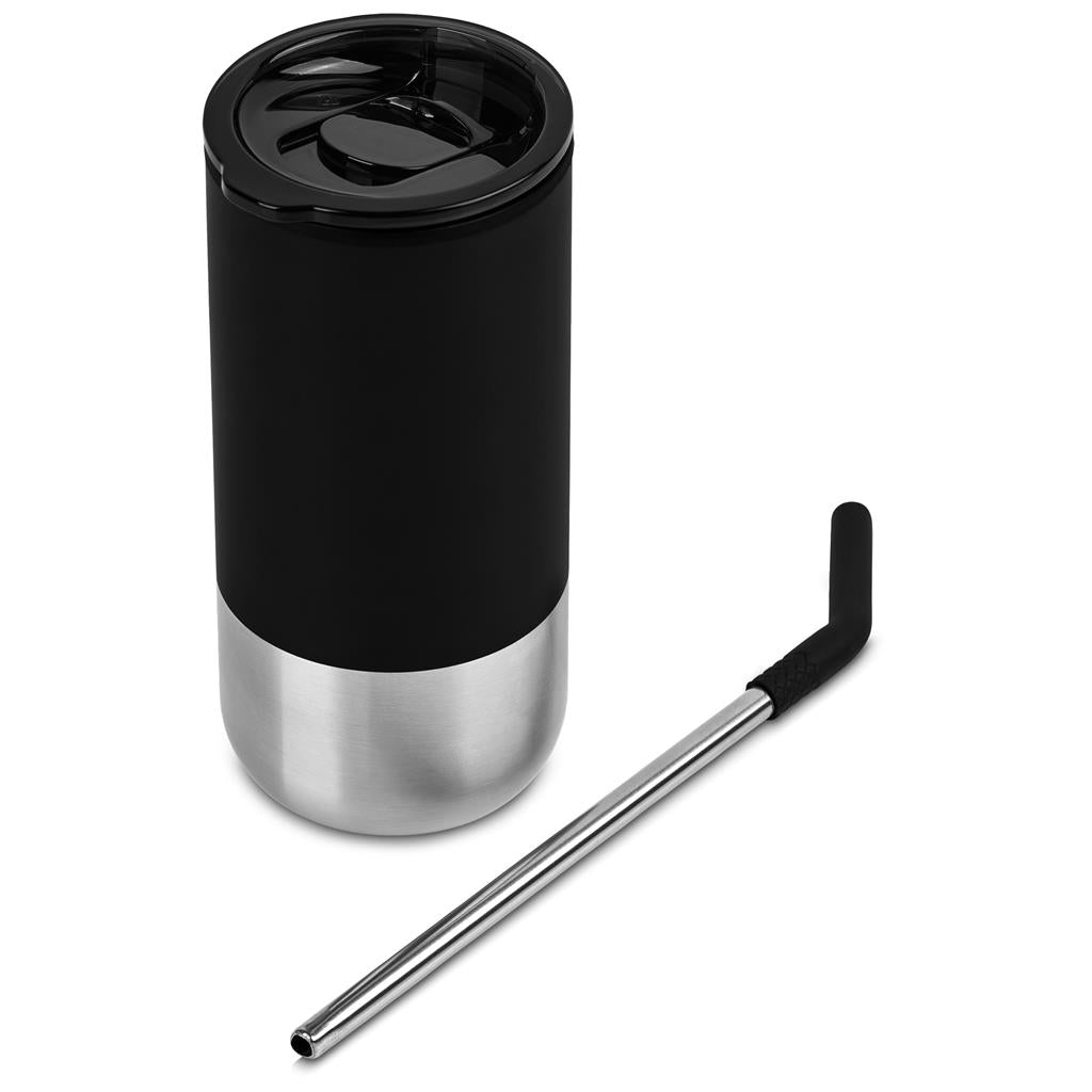 Kooshty Cheerio Stainless Steel & Plastic Double-Wall Tumbler & Straw – 480ml